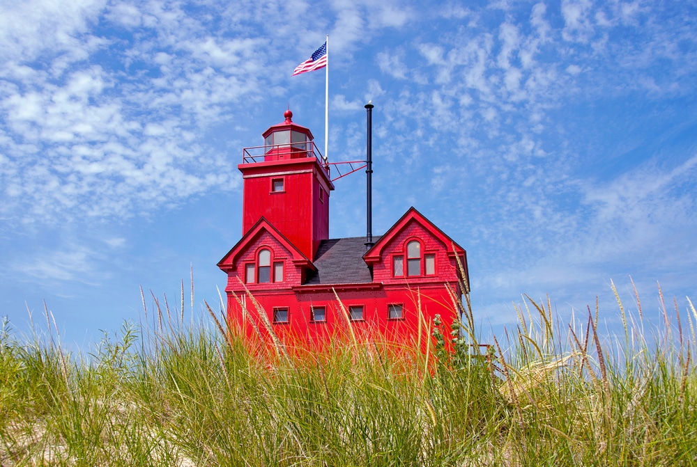 One of the most iconic Lake Michigan Lighthouses, Big Red near Holland