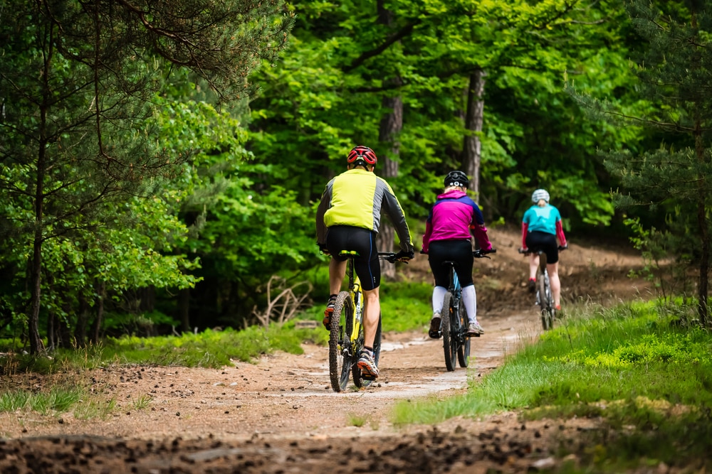 Seniors out riding the great Michigan Bike Trails near Kalamazoo