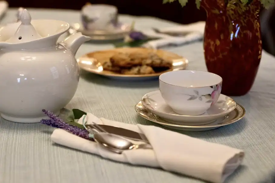 Tea setting with cookies
